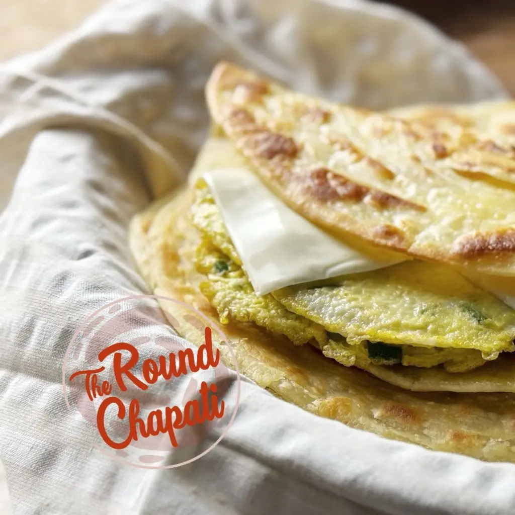 Egg & Vegetable & Sliced Cheese Chapati